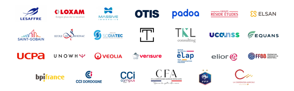 Logos des clients de Denelios.